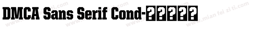 DMCA Sans Serif Cond字体转换